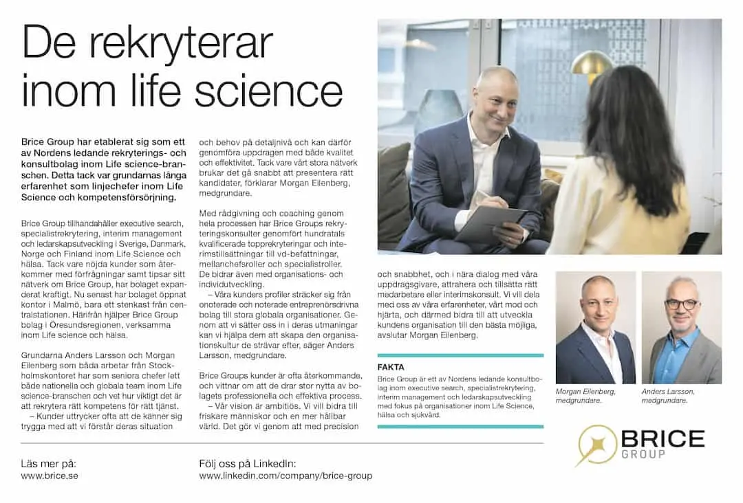 Artikel om rekrytering inom Life Science